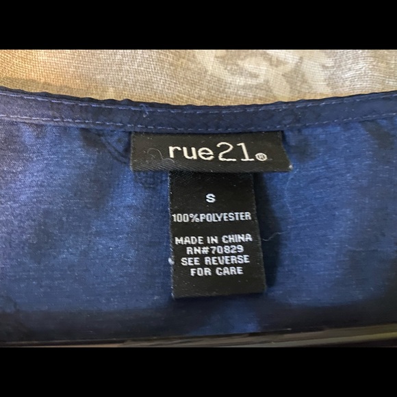 Navy blue and paisley dress/tunic size S - Picture 4 of 5